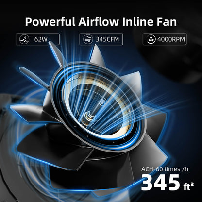 Spider Farmer 2-in-1 Inline Fan mit Aktivkohlefilter – Komplettes Belüftungssystem