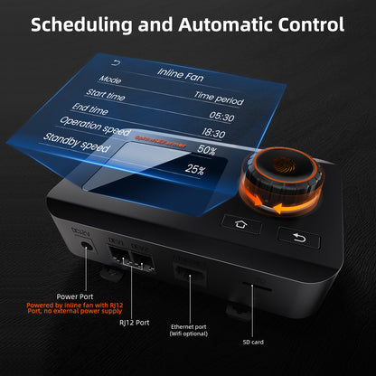 Spider Farmer 4 Zoll Inline Fan Komplettset mit GGS Controller (Smart Control)